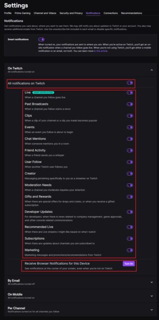 How to Manage Twitch Notification Settings 2021 - TechPocket